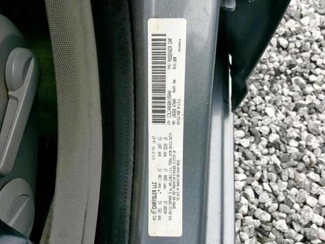 1C3LC46K68N155840 - 2008 CHRYSLER SEBRING LX CHARCOAL photo 10