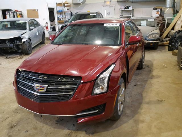 1G6AG5RX3F0111053 - 2015 CADILLAC ATS RED photo 2