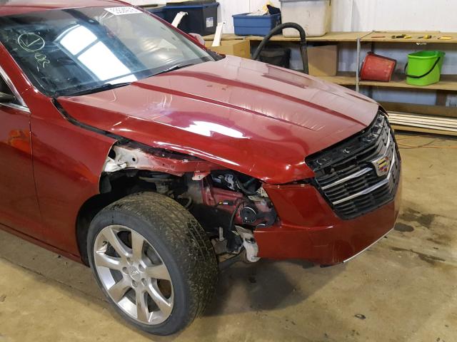 1G6AG5RX3F0111053 - 2015 CADILLAC ATS RED photo 9