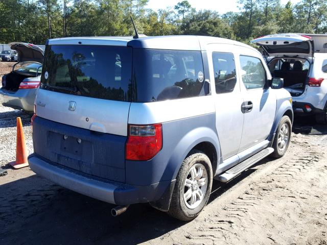 5J6YH27676L015954 - 2006 HONDA ELEMENT EX SILVER photo 4