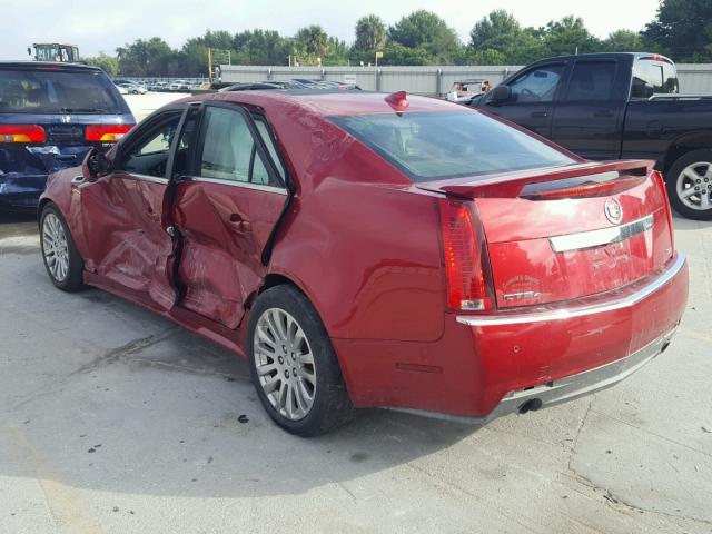 1G6DS5EDXB0131270 - 2011 CADILLAC CTS PREMIU RED photo 3