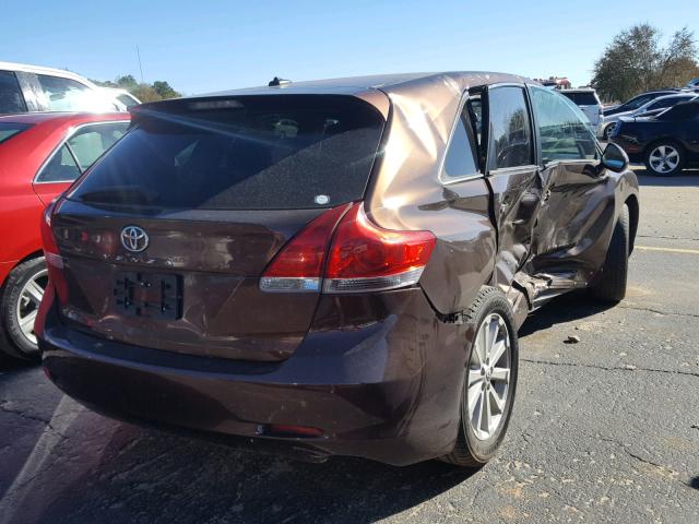 4T3ZA3BB8AU037394 - 2010 TOYOTA VENZA BASE BROWN photo 4