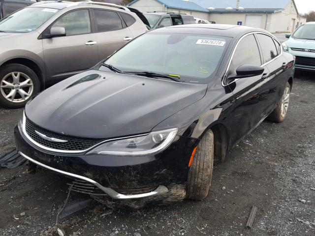 1C3CCCAB2FN558504 - 2015 CHRYSLER 200 LIMITE BLACK photo 2