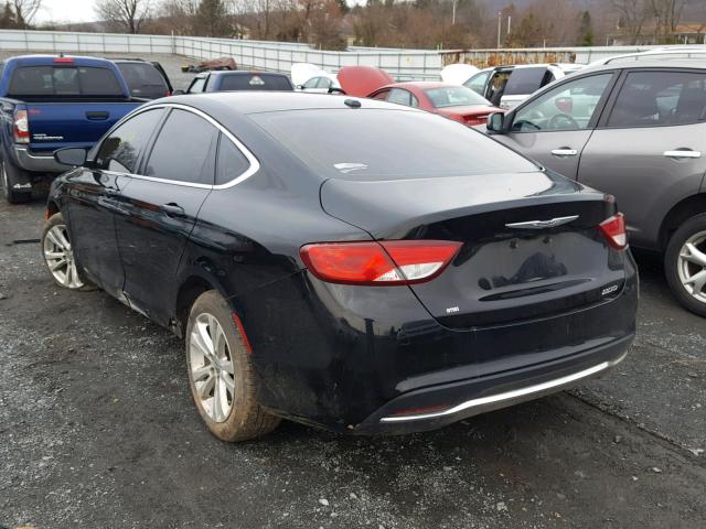 1C3CCCAB2FN558504 - 2015 CHRYSLER 200 LIMITE BLACK photo 3