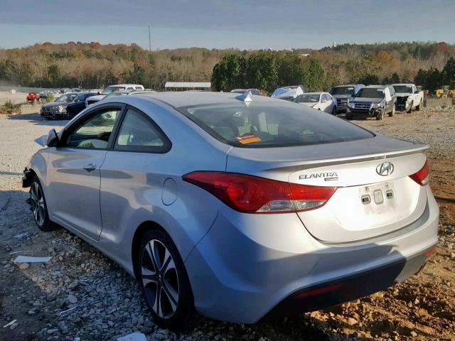 KMHDH6AE0DU004695 - 2013 HYUNDAI ELANTRA CO SILVER photo 3