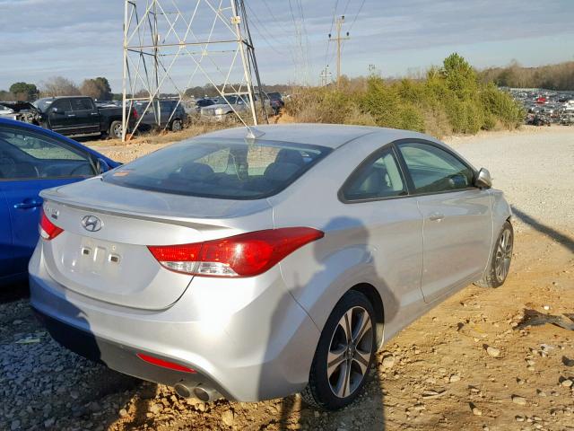 KMHDH6AE0DU004695 - 2013 HYUNDAI ELANTRA CO SILVER photo 4