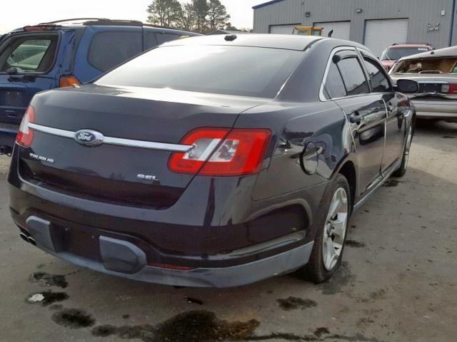 1FAHP2EW5AG167055 - 2010 FORD TAURUS SEL BLACK photo 4