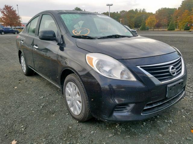 3N1CN7AP7CL857848 - 2012 NISSAN VERSA S BLACK photo 1