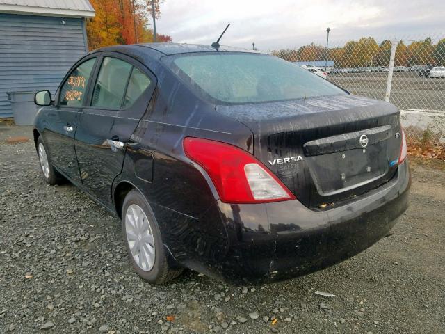 3N1CN7AP7CL857848 - 2012 NISSAN VERSA S BLACK photo 3