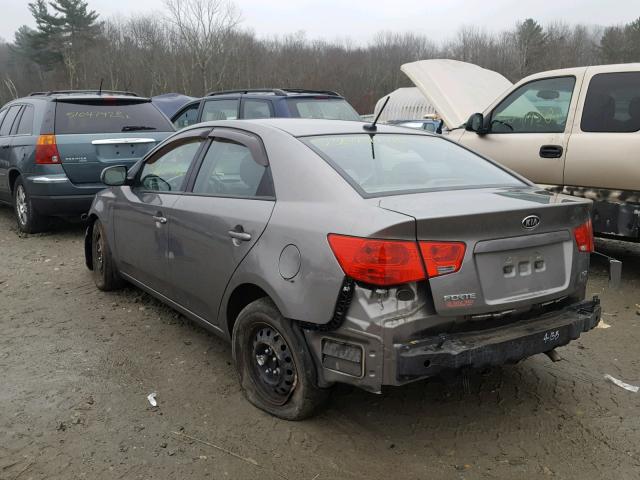 KNAFU4A23C5633716 - 2012 KIA FORTE EX GRAY photo 3