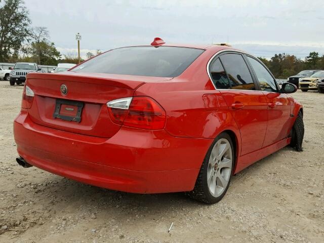 WBAVB33536AZ87525 - 2006 BMW 330 I RED photo 4