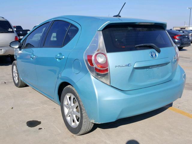 JTDKDTB30D1033070 - 2013 TOYOTA PRIUS C BLUE photo 3