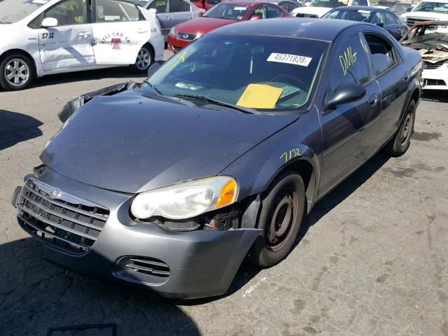 1C3EL46X74N161984 - 2004 CHRYSLER SEBRING LX GRAY photo 2