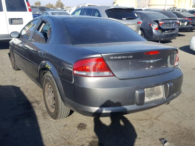 1C3EL46X74N161984 - 2004 CHRYSLER SEBRING LX GRAY photo 3