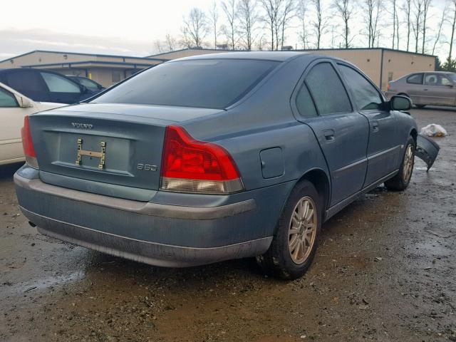 YV1RS61T332283588 - 2003 VOLVO S60 TEAL photo 4