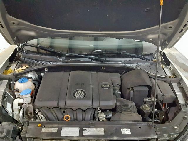 1VWAP7A37DC029224 - 2013 VOLKSWAGEN PASSAT S SILVER photo 7