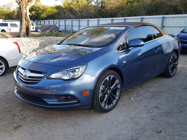 W04WH3N56HG050181 - 2017 BUICK CASCADA PR BLUE photo 2