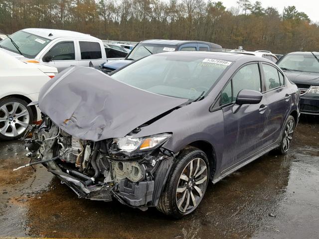 19XFB2F93FE066113 - 2015 HONDA CIVIC EXL GRAY photo 2