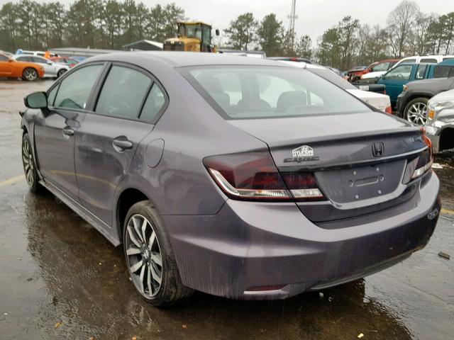 19XFB2F93FE066113 - 2015 HONDA CIVIC EXL GRAY photo 3