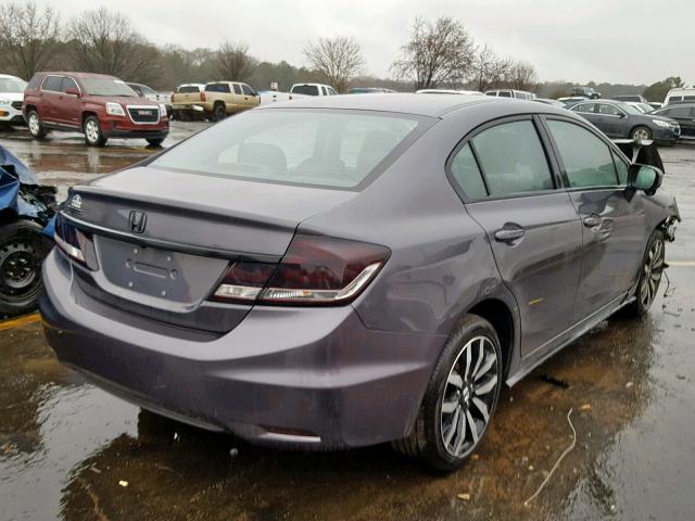 19XFB2F93FE066113 - 2015 HONDA CIVIC EXL GRAY photo 4