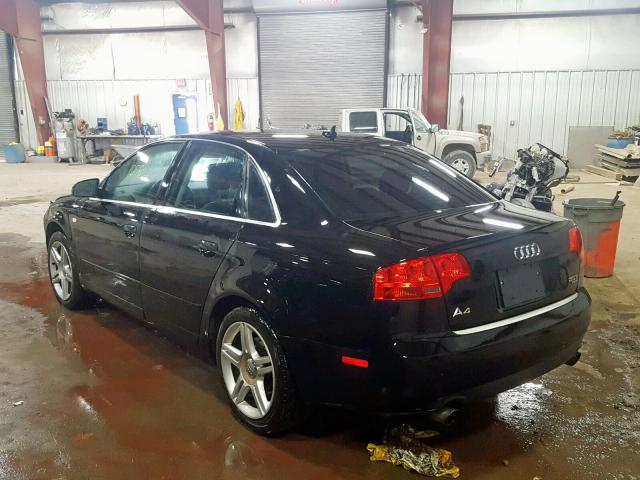 WAUDF78E77A249759 - 2007 AUDI A4 2.0T QU BLACK photo 3