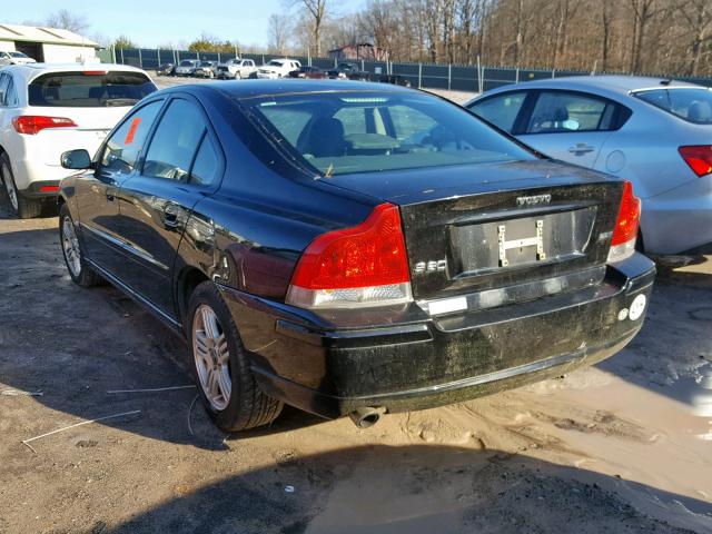 YV1RS592552483087 - 2005 VOLVO S60 2.5T BLACK photo 3