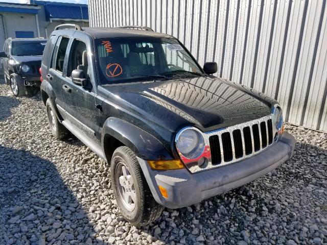 1J4GL48K37W665639 - 2007 JEEP LIBERTY SP BLACK photo 1