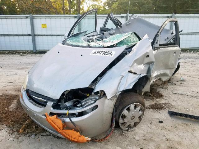 KL1TG52645B353531 - 2005 CHEVROLET AVEO LT SILVER photo 2