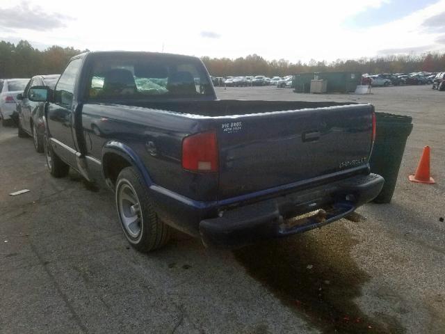 1GCCS1441WK257837 - 1998 CHEVROLET S TRUCK S1 BLUE photo 3