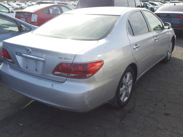 JTHBA30G955060274 - 2005 LEXUS ES 330 GRAY photo 4