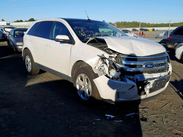 2FMDK4JC5EBB20602 - 2014 FORD EDGE SEL WHITE photo 1