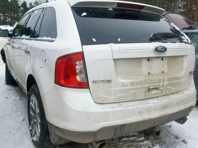 2FMDK4JC6BBB44399 - 2011 FORD EDGE SEL WHITE photo 3