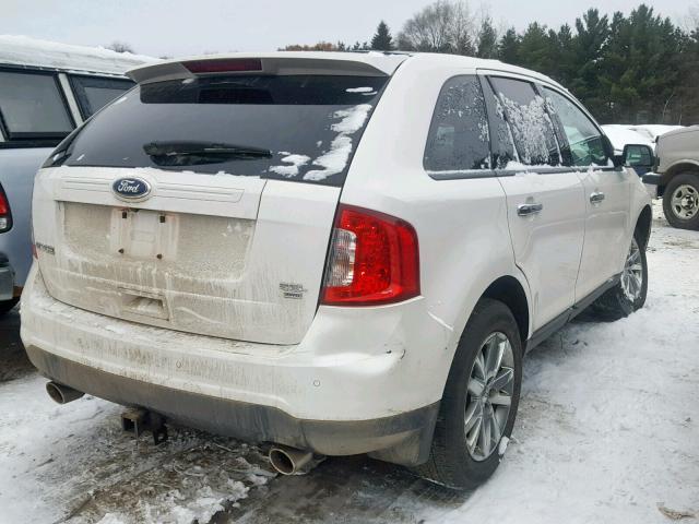 2FMDK4JC6BBB44399 - 2011 FORD EDGE SEL WHITE photo 4