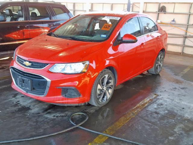 1G1JF5SB0H4101860 - 2017 CHEVROLET SONIC PREM RED photo 2