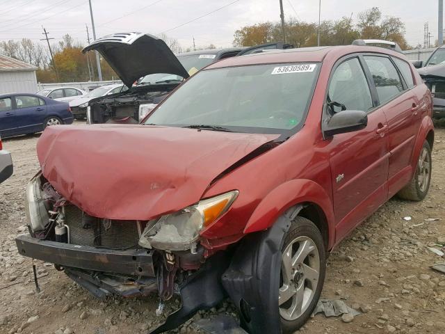 5Y2SL63855Z413961 - 2005 PONTIAC VIBE RED photo 2