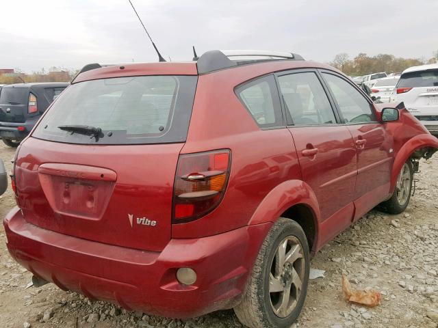 5Y2SL63855Z413961 - 2005 PONTIAC VIBE RED photo 4