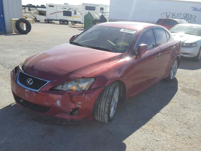 JTHBE262965006176 - 2006 LEXUS IS 350 RED photo 2