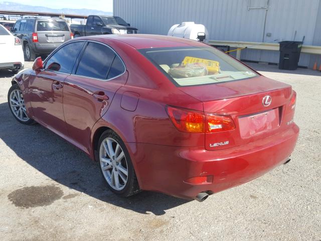 JTHBE262965006176 - 2006 LEXUS IS 350 RED photo 3