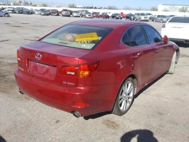 JTHBE262965006176 - 2006 LEXUS IS 350 RED photo 4