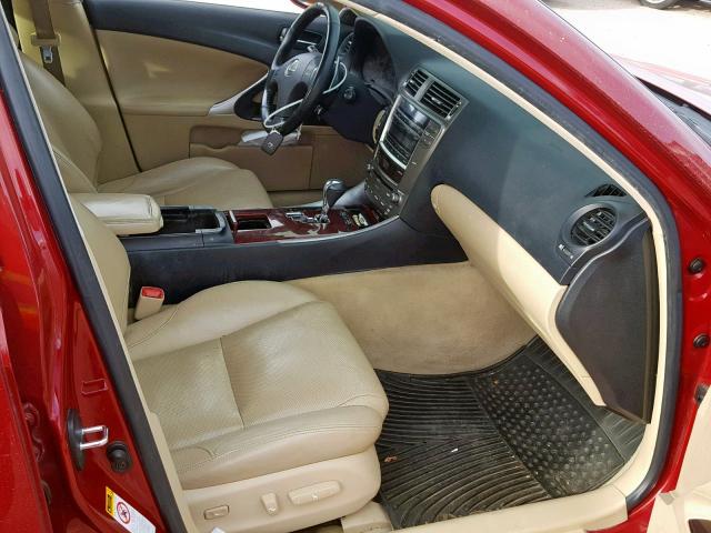 JTHBE262965006176 - 2006 LEXUS IS 350 RED photo 5