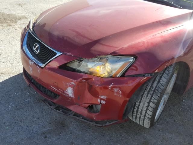 JTHBE262965006176 - 2006 LEXUS IS 350 RED photo 9