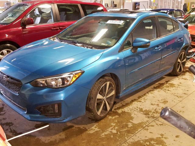 4S3GKAL67H1617173 - 2017 SUBARU IMPREZA SP BLUE photo 2