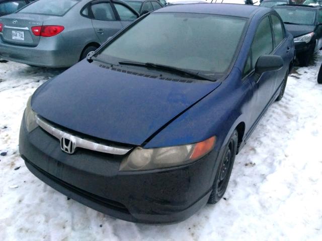 2HGFA16397H032595 - 2007 HONDA CIVIC DX BLUE photo 2