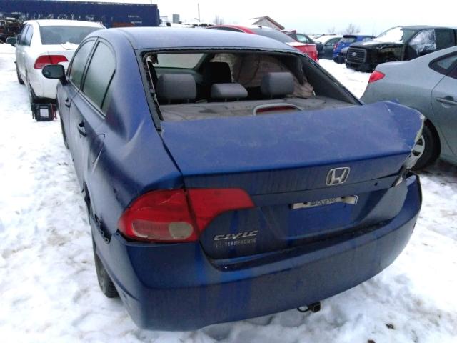 2HGFA16397H032595 - 2007 HONDA CIVIC DX BLUE photo 3