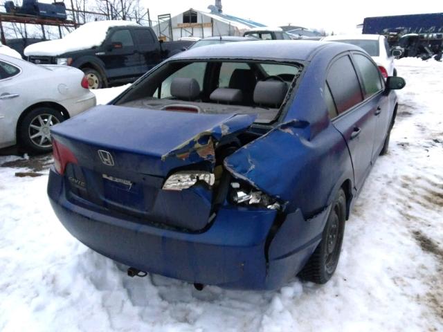 2HGFA16397H032595 - 2007 HONDA CIVIC DX BLUE photo 4