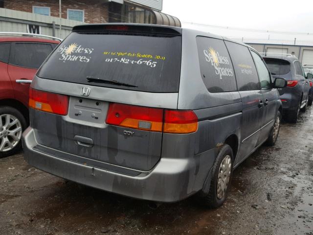 2HKRL18522H532215 - 2002 HONDA ODYSSEY LX GRAY photo 4