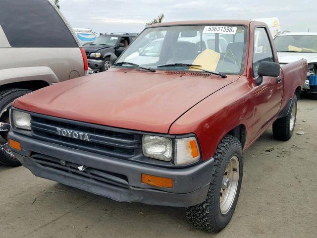 JT4RN81AXM0068990 - 1991 TOYOTA PICKUP 1/2 BURGUNDY photo 2