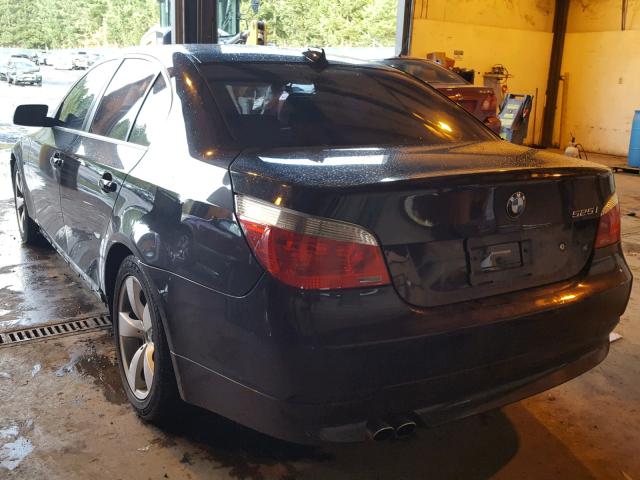 WBANE53547CW68806 - 2007 BMW 525 I BLACK photo 3