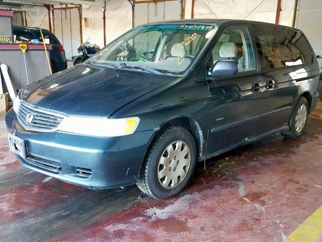 2HKRL18561H539327 - 2001 HONDA ODYSSEY LX GREEN photo 2