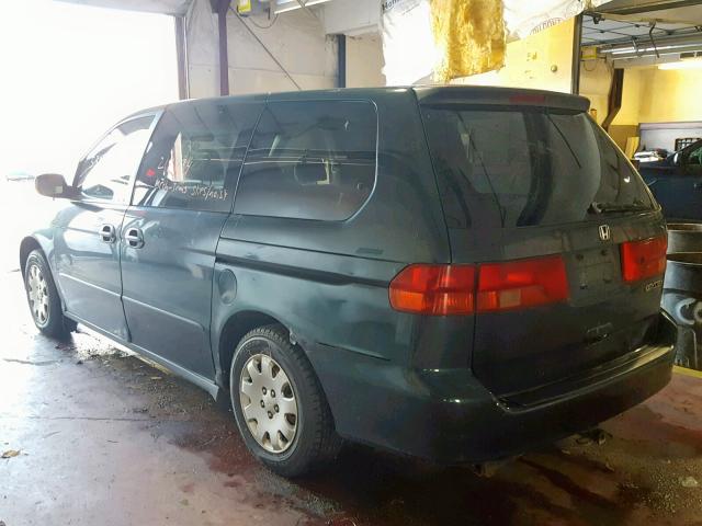 2HKRL18561H539327 - 2001 HONDA ODYSSEY LX GREEN photo 3